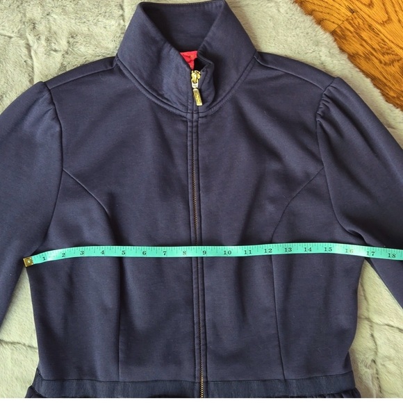 Lilly Pulitzer Navy Ruffle Jacket - Picture 2 of 4